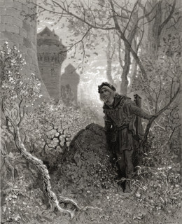The minstrel Blondel discovers the captive Richard the Lionheart in Leopold's castle in Austria.