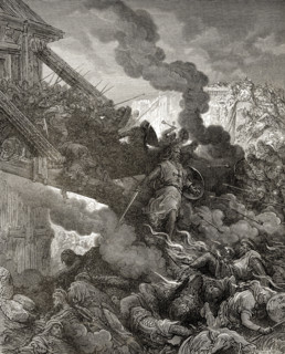 Godfrey enters Jerusalem. First crusade 1099.