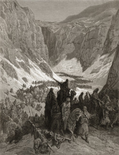 The Christian army in the mountains of Judea.