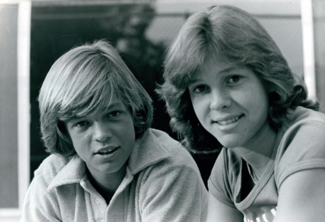 Close up portrait of child actors Jimmy McNichol and Kristy McNichol