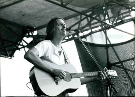 Singer James Taylor on stage