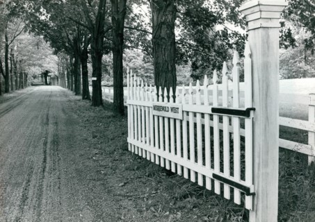 Entrance gate to the D'Arc Estate at Merriewold West, Far Hills, New Jersey