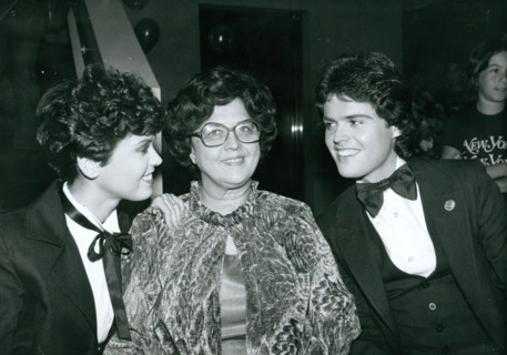 Marie Osmond and Donnie Osmond with their mother, Olive Osmond
