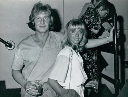 Lee Kramer and Olivia Newton John at Studio 54 in New York