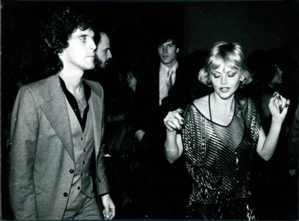 Record producer Ron Nevison dancing with Britt Eklund at Studio 54 in New York