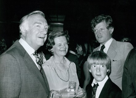 Walter Crinkite, Betsy Cronkite, Ted Kennedy and son