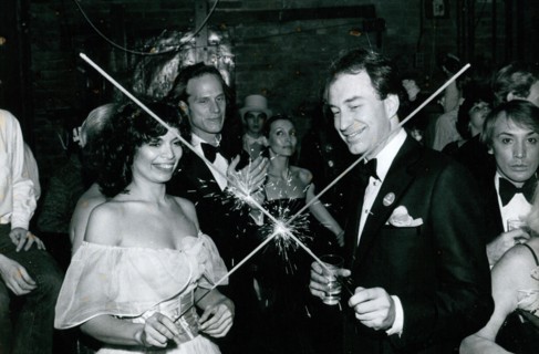Bianca Jagger celebrating her birthday with boyfriend Jean Beaus Lyon