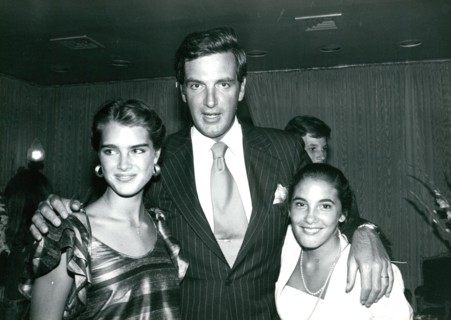 Brooke Shields with her father Frank Shields and sister Diane Auchincloss