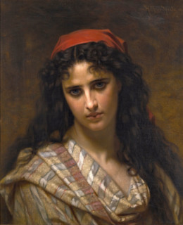 Hugues Merle (1822 to 1881), French painter: A Rare Beauty, original title Une rare beaute (1871),