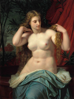 Hugues Merle (1822 to 1881), French painter: Bathsheba, Bathsheba is the mother of King Solomon and