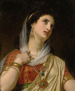 Hugues Merle (1822 to 1881), French painter: Queen Esther (1875), the biblical figure Esther,