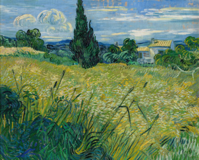Green Wheat Field with Cypress (1889), a painting by Vincent Willem van Gogh (born March 30, 1853,
