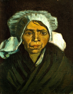 Head of a Peasant Woman (1884), painting by Vincent Willem van Gogh (born March 30, 1853 in