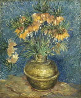 Imperial Fritillaries in a Copper Vase (1887), Imperial Mother-of-Pearl Flowers in a Copper Vase