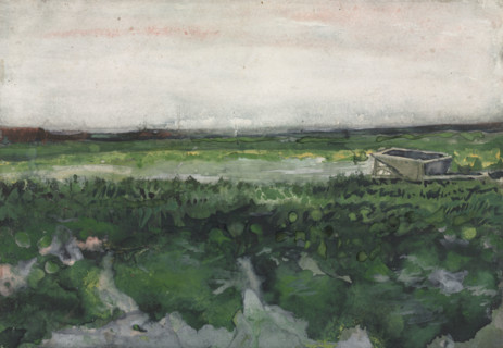 Landscape with Wheelbarrow (1883), painting by Vincent Willem van Gogh (born March 30, 1853 in