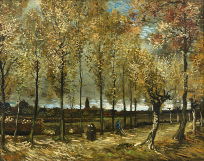 Poplars near Nuenen (1885), a painting by Vincent Willem van Gogh (born March 30, 1853, in