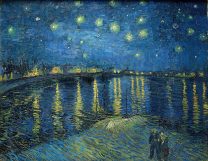 Starry Night Over the Rhone (1888), a painting by Vincent Willem van Gogh (born March 30, 1853, in