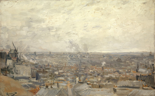 View from Montmartre (1886), a painting by Vincent Willem van Gogh (born March 30, 1853, in