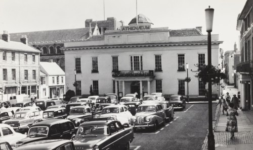 United Kingdom, The Athenaeum in Bury St Edmunds, Suffolk, England, 1961 circa