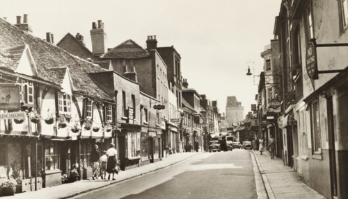 United Kingdom, Eton, High Street looking towards Windsor, 1950 circa
