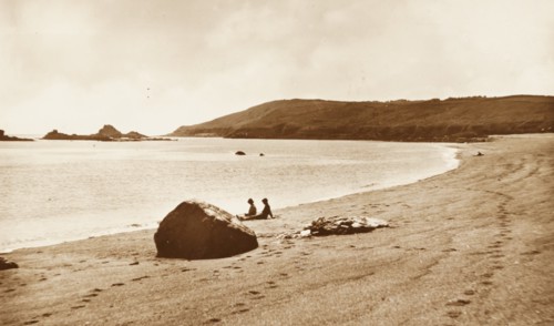 United Kingdom, The Shell Beach, Herm in Guernsey Island, 1920 circa