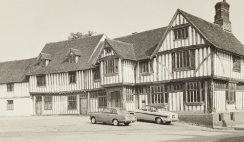 United Kingdom, Lavenham, The Guidehall timber framed medioeval building, 1960 circa