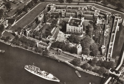 United Kingdom, Air view Tower of London, 15th August 1961