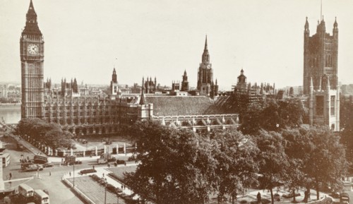 United Kingdom, Parliament Square and House of Parliament, London 1956 circa