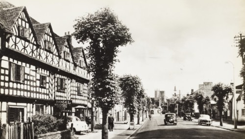 United Kingdom, Warwick, Stratford Road, Tudor House Hotel, 1960 circa