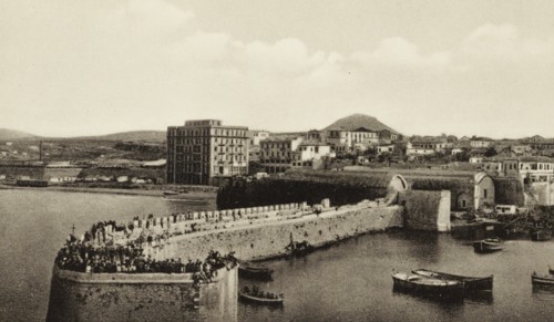 Greece, Harbour of Heraklion Crete, Port de Candie, 1910 circa