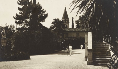 Italy, Garden, Cavour Castle in Santena, Piedmont Region, 1940 circa