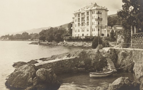 Jugoslavia, Croatia, The Abbazia Hotel originally known as Neues Kurhaus, Sanatorium Schalk located in Opatija, Croatia, 1930 circa