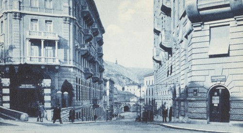 Croatia, Fiume City, Giov. Bovio Street and Princess Maria Savoia Nursery School, 1925 circa