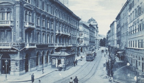 Croatia, Fiume City, Giuseppe Mazzini Avenue, 1920 circa