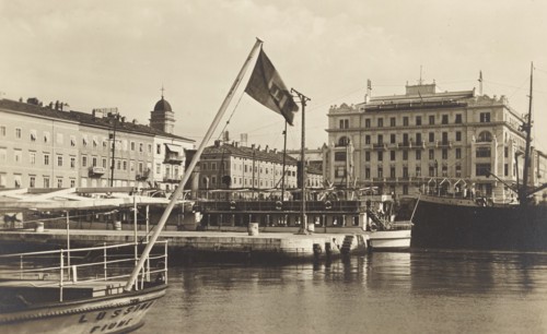 Croatia, Fiume, The Harbour, with Palazzo Adria on the background, 1927 circa