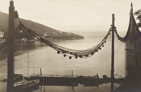 Croatia, nets at Ica a little fishermen village nearby Abbazia, Opatija, 1910 circa