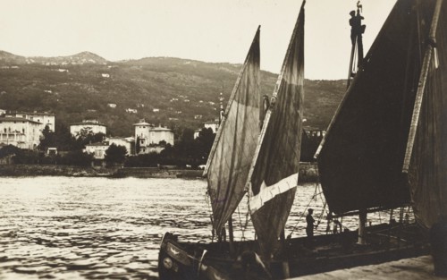 Croatia, boat in Ica a little fishermen village nearby Abbazia, Opatija, 1910 circa