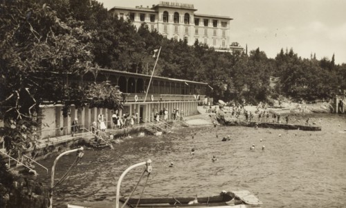 Croatia, Laurana, Lovran, Grand Hotel with beach resort, 1928 circa