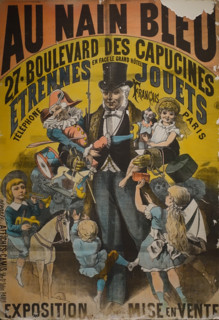 Advertising poster for the Parisian department store 'Au nain bleu' (At the Blue Dwarf)
