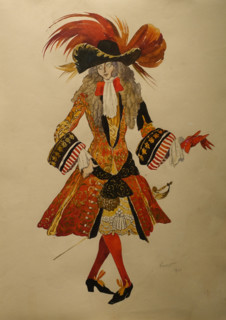 Costume sketch for Prince Charming for Tchaikovsky's ballet The Sleeping Princess