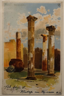 Postcard with a view of Pompeii