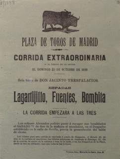Advertisement for Bullfights