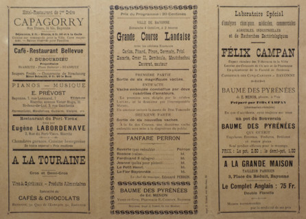 Advertisement for Bullfights