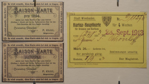 Tourist cards for entry to mineral fountains and spa houses