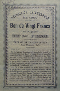 Twenty Franc Bearer Bonds