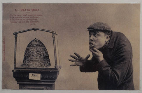 French satirical postcard from the series Oh! The Tiara!  Early 20th century