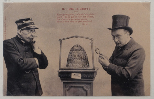 French satirical postcard from the series Oh! The Tiara!  Early 20th century