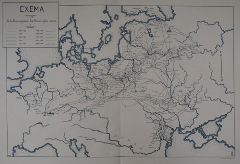 The Map of the campaigns of Her Majesty's Life Guards Cuirassier Regiment