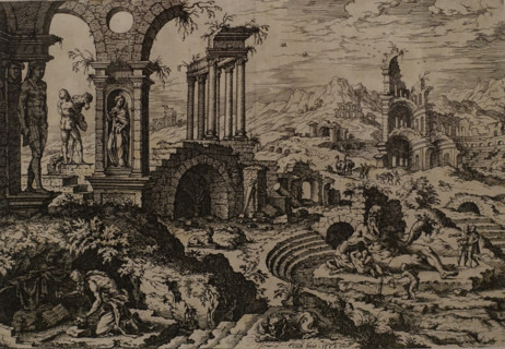 Saint Jerome in a Landscape with Ruins