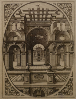 Perspective view of a portal with vaults